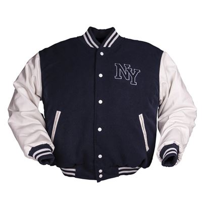 Veste NY baseball BLEU/BLANC