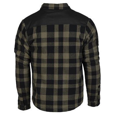 Chemise LUMBER avec fermeture éclair, doublée, NOIRE/VERTE MIL-TEC® 10370501 2