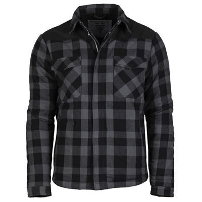 Chemise LUMBER avec fermeture éclair, doublée, NOIRE/GRISE