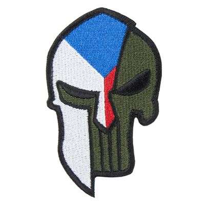 Écusson drapeau tchèque + SPARTAN PUNISHER velcro MULTICOLORE