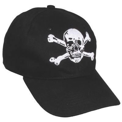 Casquette de baseball avec tête de mort NOIRE