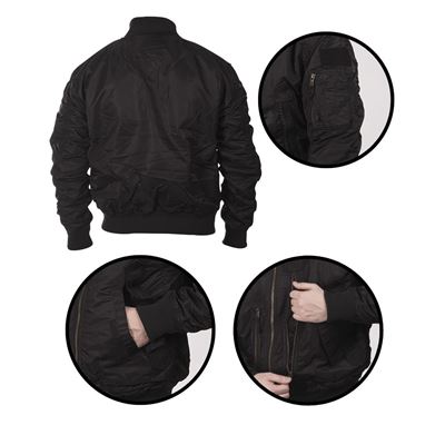 Veste pilote US TACTICAL NOIRE MIL-TEC® 10404602 2