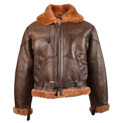 Veste en cuir UK BOMBER RAF avec col MARRON MIL-TEC® 10451009 4
