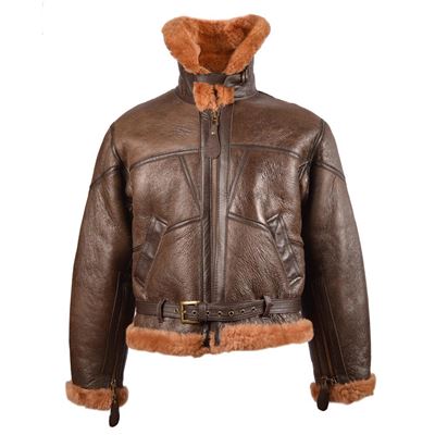 Veste en cuir UK BOMBER RAF avec col MARRON MIL-TEC® 10451009 2