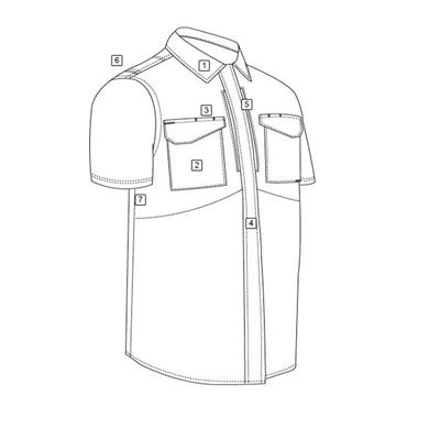 Chemise 24-7 UNIFORM à manches courtes rip-stop BLEUE TRU-SPEC 24-7 10470 2