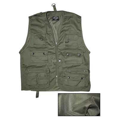 Gilet JAGD avec filet pour la chasse ou la pêche VERT