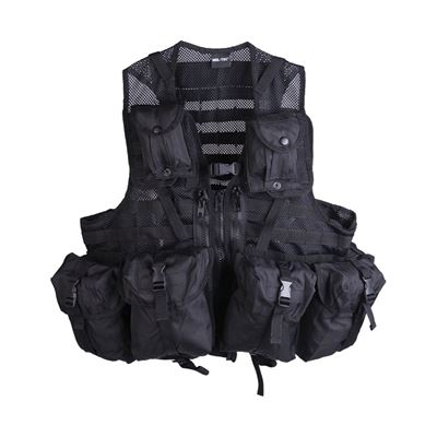 Gilet tactique MODULAR SYSTEM à 8 poches NOIR