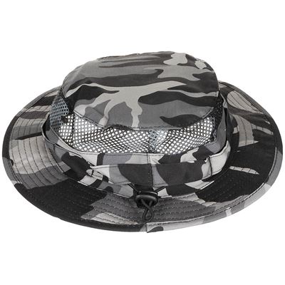 Chapeau Mesh Boonie GREY CAMO MFH 10720M 2