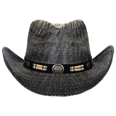Chapeau de paille TEXAS NOIR