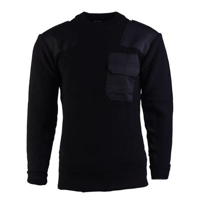 Pull BW en laine LAINE avec poche NOIR