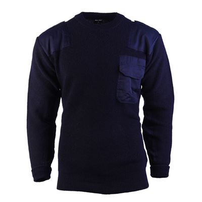 Pull BW en laine avec poche BLEU
