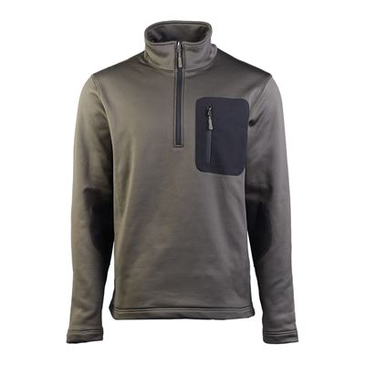Sweat-shirt THERMO-FLEECE ¾ ZIP VERT