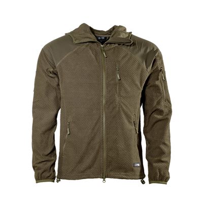 Sweat à capuche zippé en molleton DELTA VERT AB 10857001 2