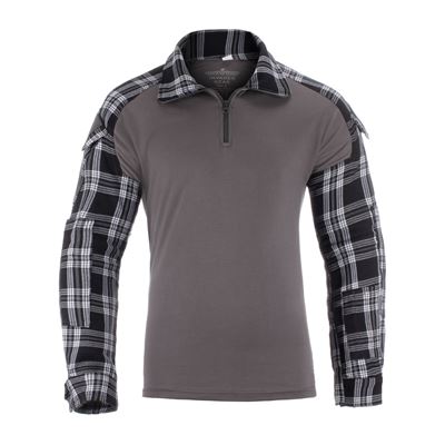 Chemise tactique en flanelle NOIRE