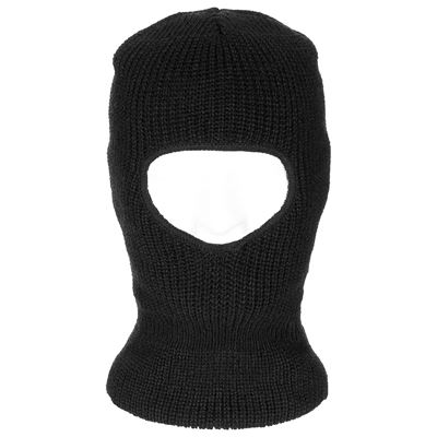 Cagoule tricotée à une ouverture NOIRE