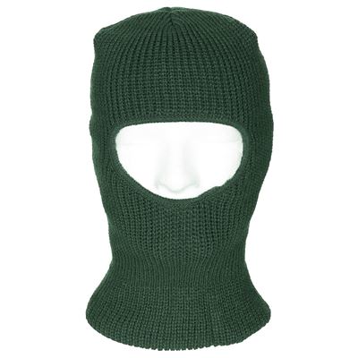 Cagoule tricotée à une ouverture Acryl VERTE