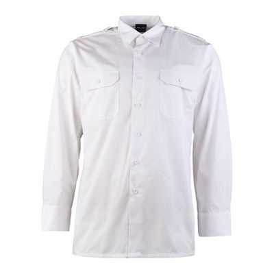Chemise SERVIS à manches longues et boutons BLANCHE