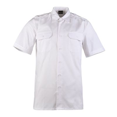 Chemise SERVIS à manches courtes et boutons BLANCHE