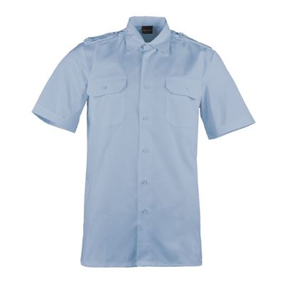 Chemise SERVIS à manches courtes et boutons, BLEU CLAIR