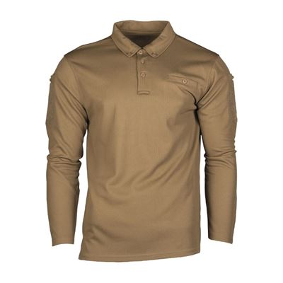T-shirt/polo TACTICAL QUICK DRY à manches longues COYOTE