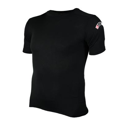T-shirt fonctionnel suisse à manches courtes SUISSE NOIR