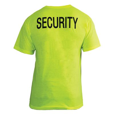 T-shirt à deux inscriptions SECURITY, manches courtes, VERT RÉFLÉCHISSANT ROTHCO 11035 2