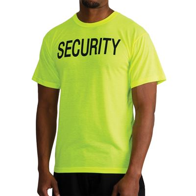 T-shirt à deux inscriptions SECURITY, manches courtes, VERT RÉFLÉCHISSANT ROTHCO 11035 4