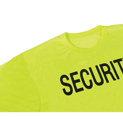 T-shirt à deux inscriptions SECURITY, manches courtes, VERT RÉFLÉCHISSANT ROTHCO 11035 3