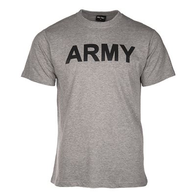 T-shirt à manches courtes avec inscription ARMY GRIS