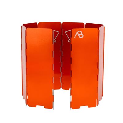 Pare-vent pour réchauds de camping pliable 8 lamelles ORANGE