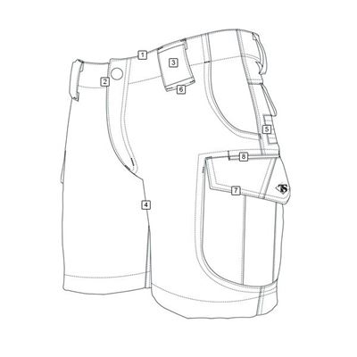 Short femme 24-7 ASCENT micro rip-stop BLEU TRU-SPEC 24-7 11190 2