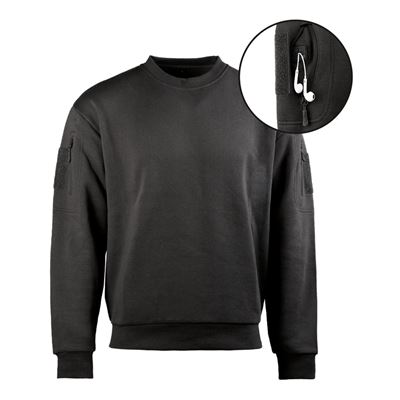 Sweat-shirt tactique ROUND NECK NOIR