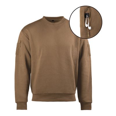 Sweat-shirt tactique ROUND NECK COYOTE