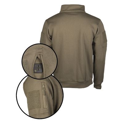 Sweat-shirt TACTICAL à col roulé et fermeture éclair 3/4 RANGER GREEN MIL-TEC® 11472512 2