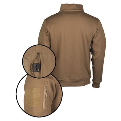 Sweat-shirt TACTICAL à col roulé et fermeture éclair 3/4 DARK COYOTE MIL-TEC® 11472519 2