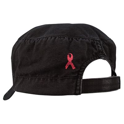 Casquette femme PINK STRIPES, STAR A RIBBON rip-stop NOIR ROTHCO 1149 2