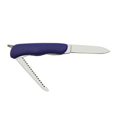 Couteau 2/AK pliant avec sécurité INOX manche PLASTIQUE BLEU MIKOV 115-NH-2-AK 2