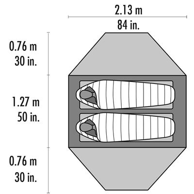 Tente ultra-légère pour deux personnes Freelite 2 SAHARA MSR 11512SA 3