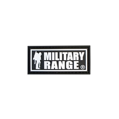 Écusson MILITARY RANGE petit NOIR/BLANC