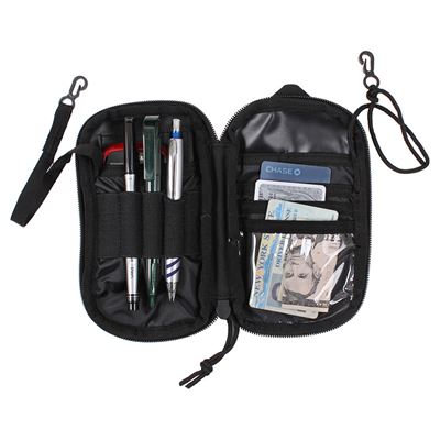 Portefeuille avec poche pour téléphone MOLLE NOIR