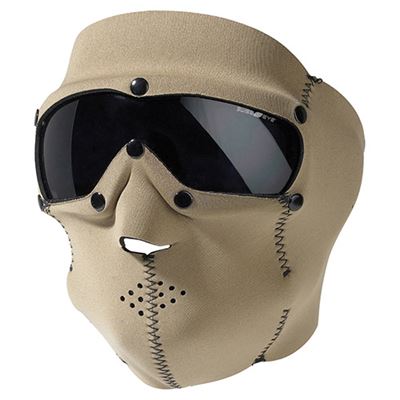 Masque avec lunettes SWAT PRO néoprène KHAKI