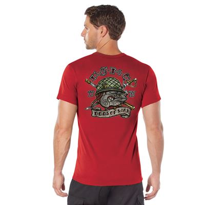 T-shirt USMC DOGS OF WAR ROUGE ROTHCO 11770 2