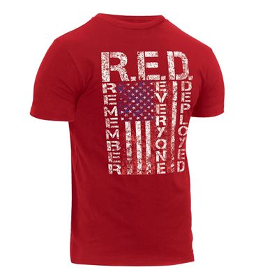 T-shirt ATHLETIC FIT R.E.D. manches courtes ROUGE ROTHCO 1182 2