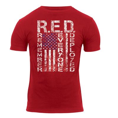 T-shirt ATHLETIC FIT R.E.D. manches courtes ROUGE