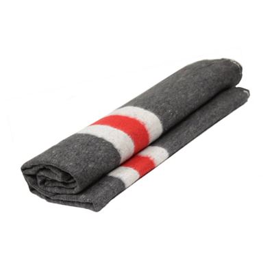 Couverture à rayures suisse en polyester 205 x 150 cm