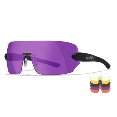 Lunettes de tir WX DETECTION, lot de 5 verres, monture NOIRE