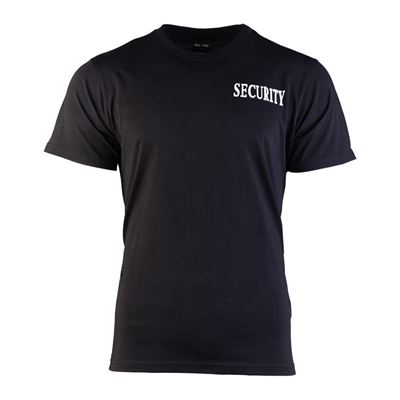 T-shirt à manches courtes avec 2 inscriptions « SECURITY » NOIR