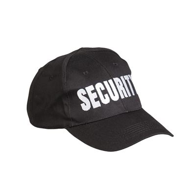 Casquette de baseball avec inscription « SECURITY » NOIRE