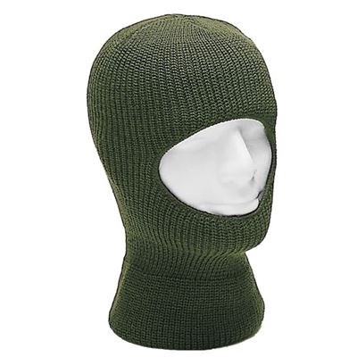 Cagoule BALACLAVA tricotée avec une ouverture VERTE