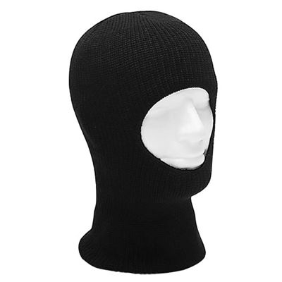 Cagoule BALACLAVA tricotée avec une seule ouverture NOIRE
